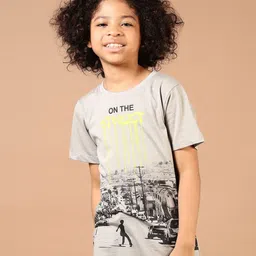 V-Mart Boys Graphic Printed Round Neck Cotton T-shirt-picture-49
