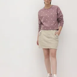 The Roadster Life Co. Geometric Printed Drop-Shoulder Sleeves Pullover Sweatshirt image 2