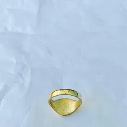 R G MART Unisex Trishakti Brass Gold Plated Ring image 3