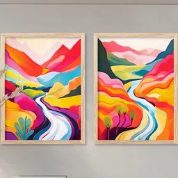 WALLLANE Brown Wood Wall Art image 2