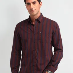 Arrow Sport Men Slim Fit Opaque Striped Casual Shirt-picture-27