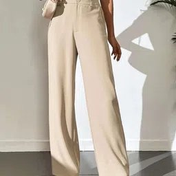 BROADSTAR Women Smart High-Rise Easy Wash Trousers-image-47