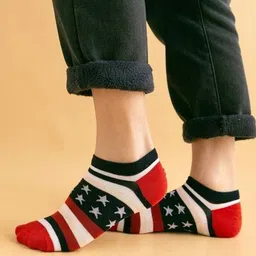 MJE Men Pack Of 5 Patterned Ankle Length Socks image 3