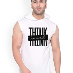 FABSTIEVE Typography Printed Hooded Neck Sleeveless Cotton Gym Vest-picture-29
