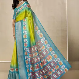KALINI Ethnic Motifs Zari Silk Cotton Sambalpuri Saree image 3