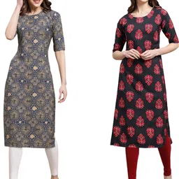 Ethnic basket Women Multicoloured Kurtas-picture-35