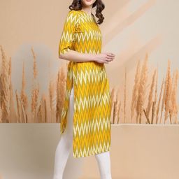 7Threads Women Ethnic Motifs Printed Thread Work Floral Crepe Kurta-picture-18