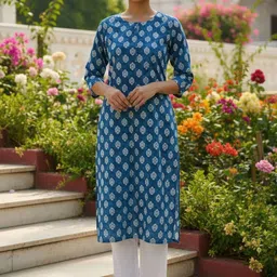 THE FAB FACTORY Ethnic Motifs Printed Kurti-picture-24