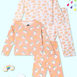 The Mom Store Unisex Kids Printed Night suit-picture-31