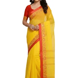 SUTAYAN Ethnic Motifs Zari Taant Saree-picture-16