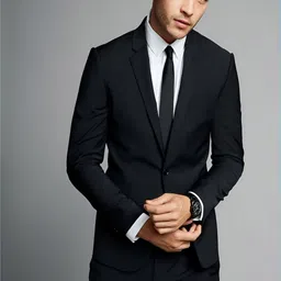 Zargnut Notched Lapel Cotton Single-Breasted Blazer-picture-39