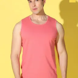 WOOSTRO Pack Of 2 Printed Combed Cotton Gym Vests -VWS26(PLAIN PEACH)(MORE YELLOW)-picture-28
