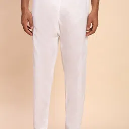 Pro-Ethic STYLE DEVELOPER Embroidered Sequinned Pure Cotton Straight Kurta with Trousers image 3