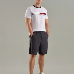 Tommy Hilfiger Brand Logo Embroidered Round Neck Pure Cotton T-Shirt image 3