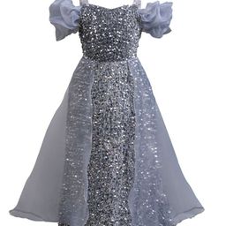 StyleCast x Revolte Girls Embellished Puff Sleeve Ruffled Gown Dress-picture-39