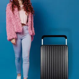 THE CLOWNFISH Textured Hard Sided Trolley Bag image 1