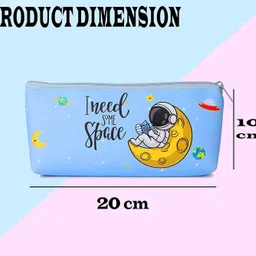 neel Space Astronaut Pencil Case Large Capacity Pouch Cute Cartoon Stationery Storage Pouch For kids Pen Pencil Case Pencil Pouch with Zipper Stationery Storage Pouch Art Polyester Pencil Box image 2