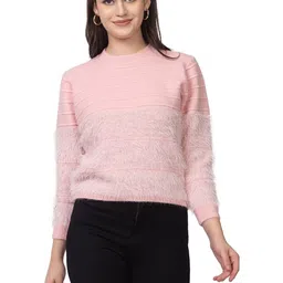 DressBerry Women Pink Woollen Pullover-picture-37