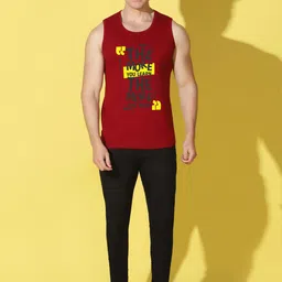 WOOSTRO Pack of 2 Printed Combed Cotton Innerwear Vests with Intelliease Technology image 2