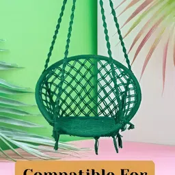 Swingzy Green Soft Large Hanging Hammock Swing image 2
