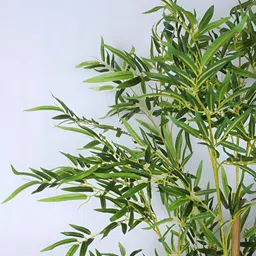 ARICK DECOR Green Non-Hanging Bamboo Artificial Plant With Pot image 5