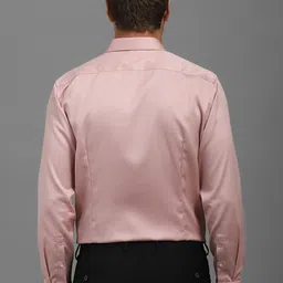 Louis Philippe Men Slim Fit Spread Collar Textured Cotton Formal Shirt image 3