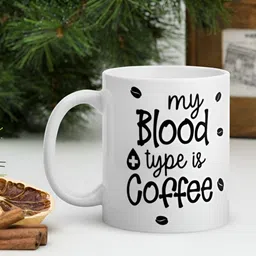 Mr UVD White & Black Typography Printed Ceramic Glossy Mug - 350 ml image 3