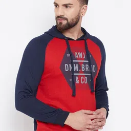 Austin wood Men Typography Printed Hooded Sweatshirt image 5