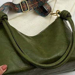 PURPLEHUNT Women Textured Half Moon Shoulder Bag image 4