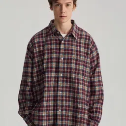 StyleCast x Revolte Men Windowpane Checked Spread Collar Casual Shirt-image-27