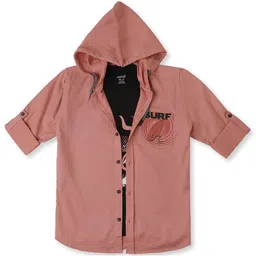 CAVIO Boys Comfort Hood Graphic Printed Cotton Casual Shirt-picture-27