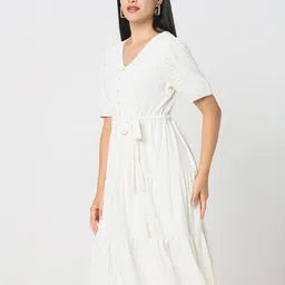 R&B Embroidered A-Line Midi Dress image 2