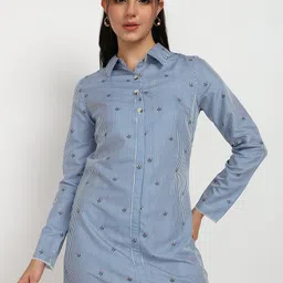 Asami Striped Shirt Mini Dress-picture-10