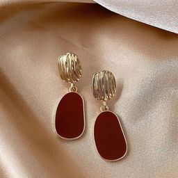 VAGHBHATT Gold-Plated Geometric Drop Earrings-picture-22