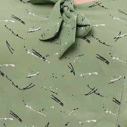 Moda Rapido Print Sweetheart Neck Flutter Sleeve Cotton Crop Top image 5