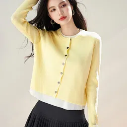 JC Collection Women Striped Crop Cardigan-picture-37