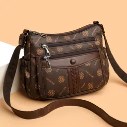 Diva Dale Women Brand Logo Printed Baguette Sling Bag-image-65