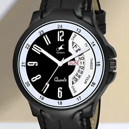 PERUCCI Men Brass Printed Dial & Leather Straps Analogue Watch WATH94EVTTZ389NH image 3