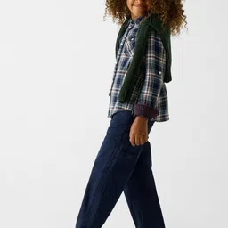GUESS kids Boys Comfort Tartan Checks Checked Casual Shirt image 4