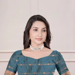 ADR CHIKANKARI Woven Design Zari Banarasi Saree image 3