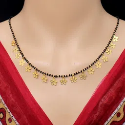 colour our dreams SONI Golden Princess Traditional Gold Plated mangalsutra (18 inch length) three layered mangalsutra-picture-30