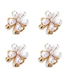 LEKZOW Women Set of 4 Embellished Mini Pearls Claw Clip-picture-21