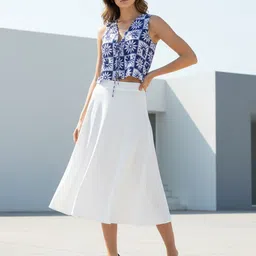 glitchez Tie Up Sleeveless Peplum Crop Top image 5