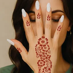 VOORKOMS Set Of 3 Mehndi Design Stencil Stickers image 4