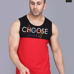 SLOWLORIS Pack Of 2 Typography Printed Cotton Gym Vest-picture-2