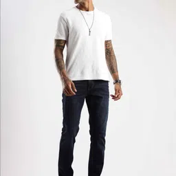 RUGGED Men Straight Fit Mid-Rise Stretchable Jeans image 4