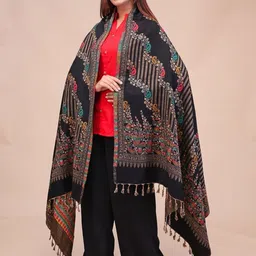 SWI Stylish Women Floral Woven Design Shawl image 4
