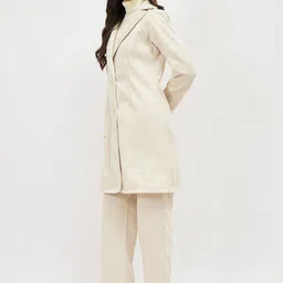 Athena Striped Shirt Collar Coat & Trousers Co-Ords image 5