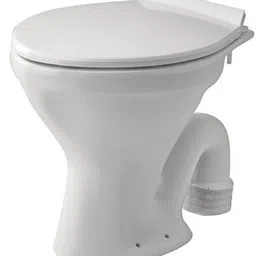 fastgear Western Toilet Premium Ceramic EWC Toilet Seat STrap Commode(without Seat Cover) with Black Cylindrical Soap Dispenser Floor mount Western Toilet/Water Closet Western Commode image 4