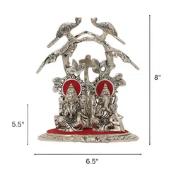 INTERNATIONAL GIFT Silver-Toned 7 Pcs God & Goddess Laxmi Ganesh Religious Idol Showpiece image 2